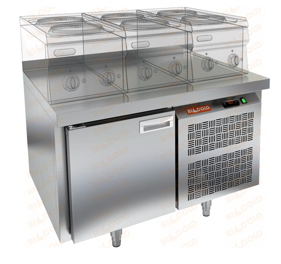 Стол морозильный под тепловое оборудование HICOLD GN 1/BT LT (-18...-10 °С)